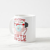 Funny Weihnachtsmann Claus Swole Weightlifter Kaffeetasse (Vorderseite Links)