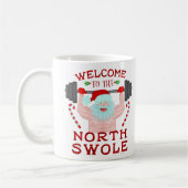 Funny Weihnachtsmann Claus Swole Weightlifter Kaffeetasse (Links)