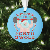 Funny Weihnachtsmann Claus Swole Weightlifter Ornament