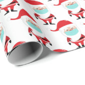 Funny Weihnachtsmann Facemask 2020 Weihnachten Geschenkpapier (Rolleneckpunkt)