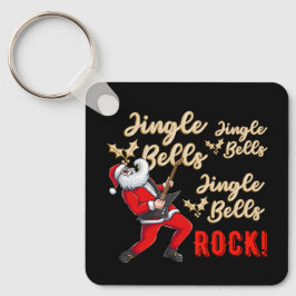 Funny Weihnachtsmann Gitarre spielen Weihnachten Schlüsselanhänger
