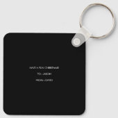 Funny Weihnachtsmann Gitarre spielen Weihnachten Schlüsselanhänger (Rückseite)