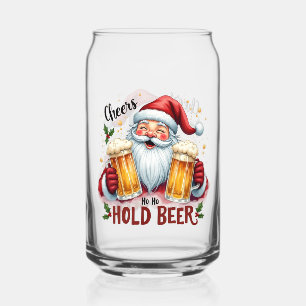 Funny Weihnachtsmann halten Bier Dosenglas