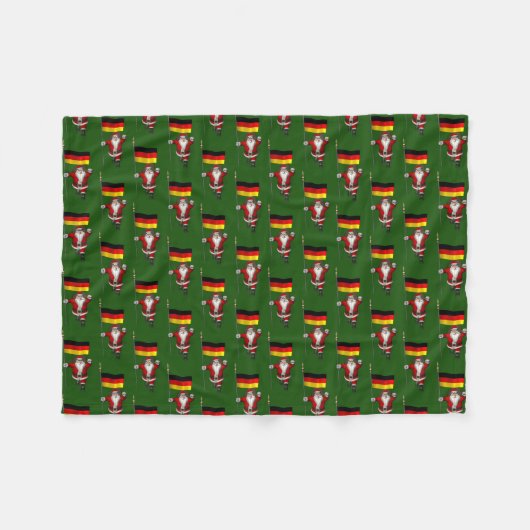 Funny Weihnachtsmann mit dem Ende Deutschlands Fleecedecke (Vorderseite (Horizontal))