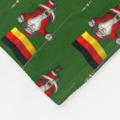 Funny Weihnachtsmann mit dem Ende Deutschlands Fleecedecke (Ecke)