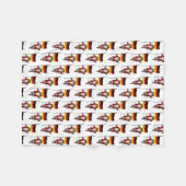 Funny Weihnachtsmann mit dem Ende Deutschlands Fleecedecke (Vorderseite (Horizontal))