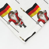 Funny Weihnachtsmann mit dem Ende Deutschlands Fleecedecke (Ecke)