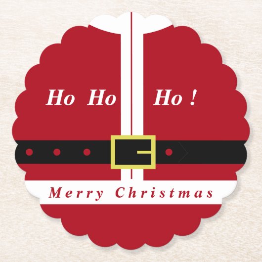 Funny Weihnachtsmann Weihnachts-Untersetzer Untersetzer (Vorderseite)