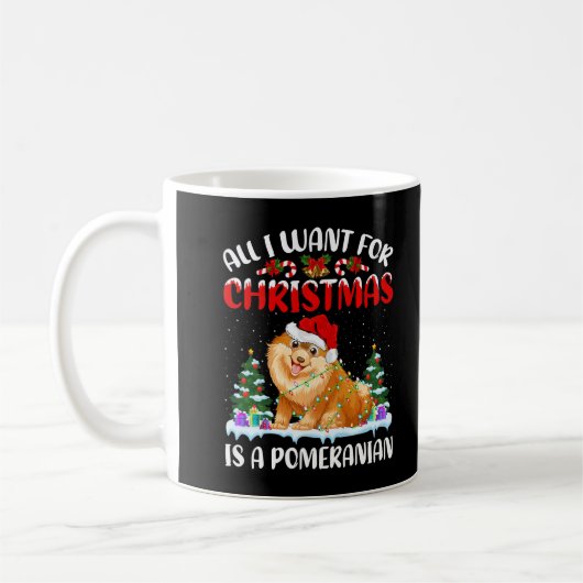 Funny Weihnachtsmannmütze Alles, was ich zu Weihna Kaffeetasse (Links)