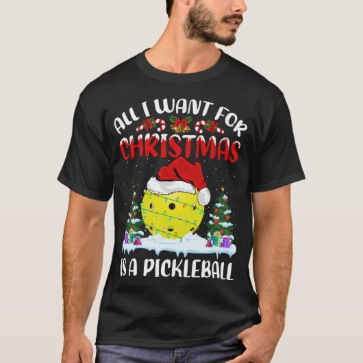 Funny Weihnachtsmannmütze Alles, was ich zu Weihna T-Shirt (Vorderseite)