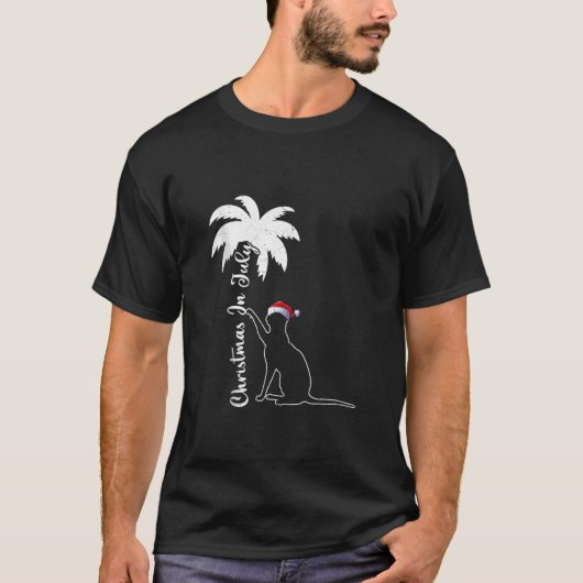 Funny Weihnachtsmannmütze Chat Sommerweihnacht im T-Shirt (Vorderseite)