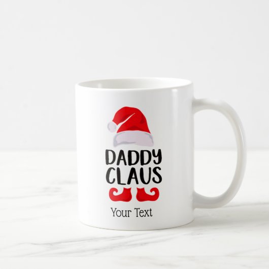 Funny Weihnachtsmannmütze Daddy Claus Weihnachtsfe Kaffeetasse (Rechts)