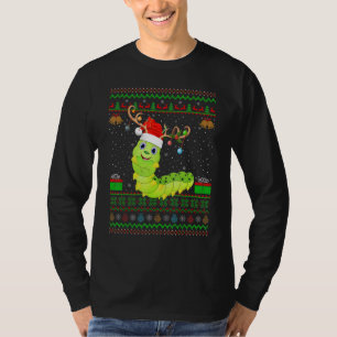 Funny Weihnachtsmannmütze Matching Ugly Raupe Chri T-Shirt