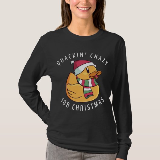 Funny Weihnachtsmannmütze Rubber Duck Weihnachtspu T-Shirt (Vorderseite)
