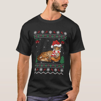 Funny Weihnachtsmannmütze Tiger Lover Xmas Geschen T-Shirt