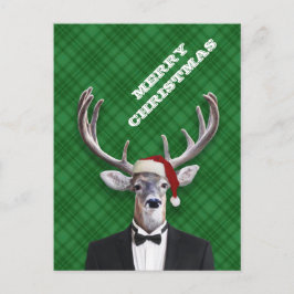 Funny Weihnachtsmannmütze Weihnachten Hirsch Grün 