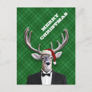 Funny Weihnachtsmannmütze Weihnachten Hirsch Grün 
