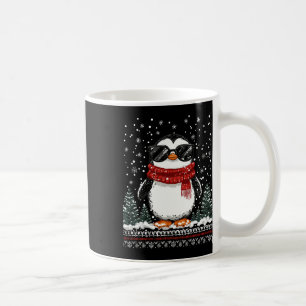 Funny Weihnachtspenguin mit Sungles Ugly Christma Kaffeetasse
