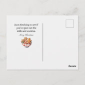 Funny Weihnachtspostkarte Postkarte (Rückseite)