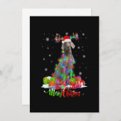 Funny Weimaraner Hund Frohe Weihnachtsfamilie Part Einladung (Vorne/Hinten)