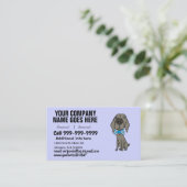 Funny Weimaraner Hund mit Krawatte Visitenkarte (Stehend Vorderseite)