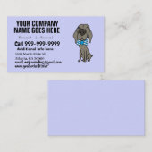 Funny Weimaraner Hund mit Krawatte Visitenkarte (Vorne/Hinten)