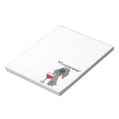 Funny Weimaraner Hund trinkt Roten Wein Notizblock (Rotiert)