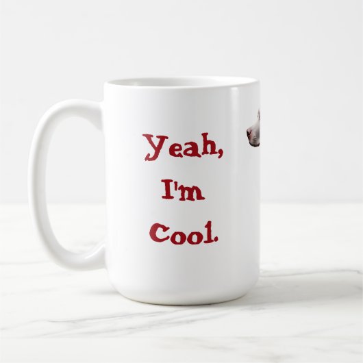 Funny Weimaraner in Weihnachts-Sweater Kaffeetasse (Links)