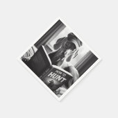 Funny Weimaraner liest ein Buch über die Jagd Serviette (Ecke)