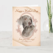 Funny Weimaraner Muttertagskarte Karte (Vorderseite)