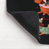 Funny Weiner Dog Dachshund Through The Snow Merry Mousepad (Ecke)