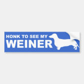 Funny Weiner Dog (Dackel) Zitat Autoaufkleber (Vorne)