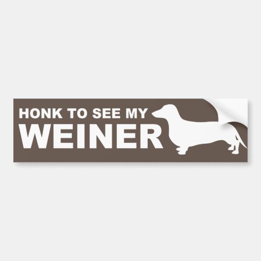 Funny Weiner Dog (Dackel) Zitat Autoaufkleber (Vorne)