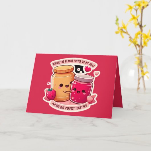 Funny Weird Together Valentinstag Karte (Gelbe Blume)