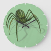 Funny Weird WaterMelon Spider Große Wanduhr (Vorderseite)