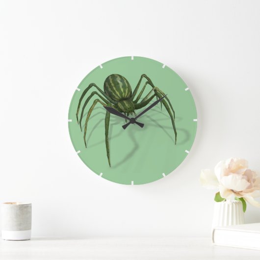 Funny Weird WaterMelon Spider Große Wanduhr (Zuhause)