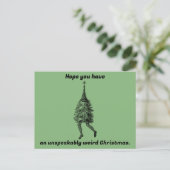Funny Weird Weihnachten Postkarte (Stehend Vorderseite)