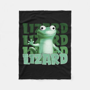 Funny Weirdcore Animal Women Men Lizard Liz Fleecedecke