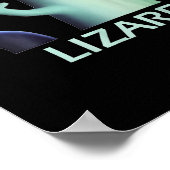 Funny Weirdcore Animal Women Men Lizard Liz Poster (Ecke)