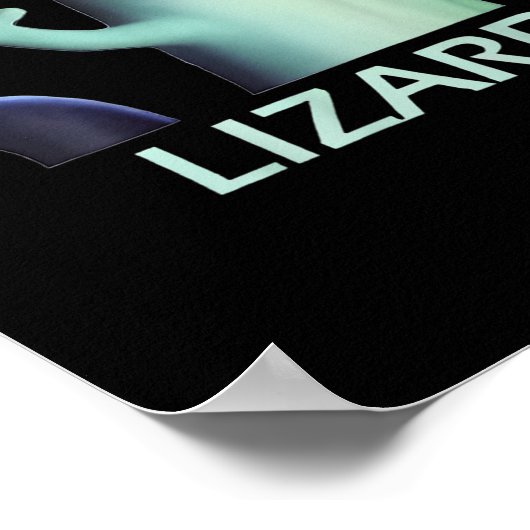 Funny Weirdcore Animal Women Men Lizard Liz Poster (Ecke)