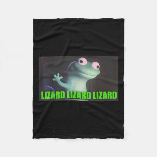 Funny Weirdcore Lizard Lizard Lizard Meme Animal W Fleecedecke (Vorderseite)