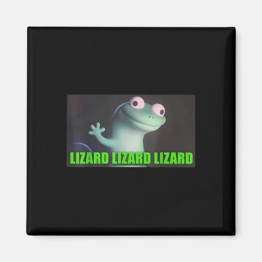 Funny Weirdcore Lizard Lizard Lizard Meme Animal W Magnet (Vorne)