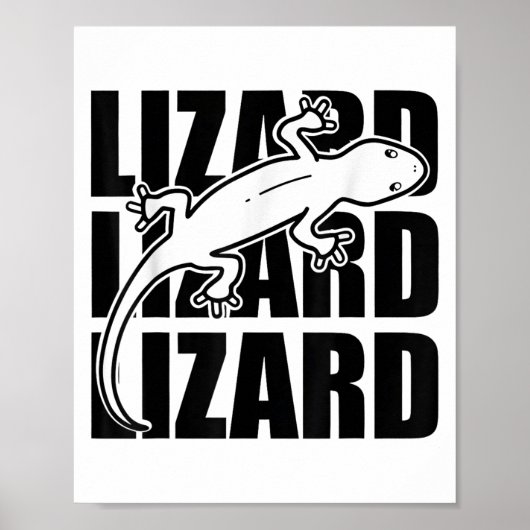 Funny Weirdcore Lizard Lizard Lizard Meme Animal W Poster (Vorne)