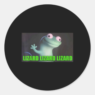 Funny Weirdcore Lizard Lizard Lizard Meme Animal W Runder Aufkleber