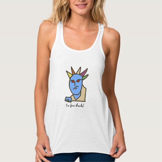 Funny WEIRDOS Annoyed Cartoon Tank Top (Vorderseite)