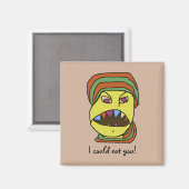 Funny WEIRDOS hungriger Cartoon Magnet (Vorderseite/Rückseite)