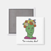 Funny WEIRDOS Sleepy Cartoon Magnet (Vorderseite/Rückseite)