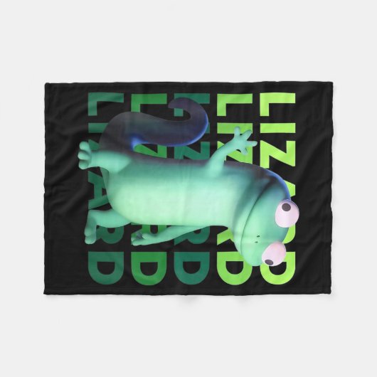 Funny Weirore Lizard Meme _ 3d Surreal Animal Fleecedecke (Vorderseite (Horizontal))