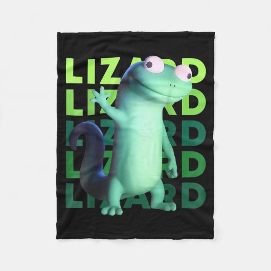 Funny Weirore Lizard Meme _ 3d Surreal Animal Fleecedecke (Vorderseite)