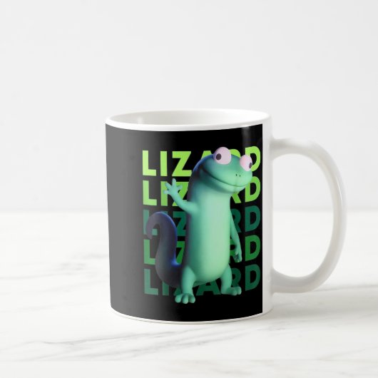 Funny Weirore Lizard Meme _ 3d Surreal Animal Kaffeetasse (Rechts)